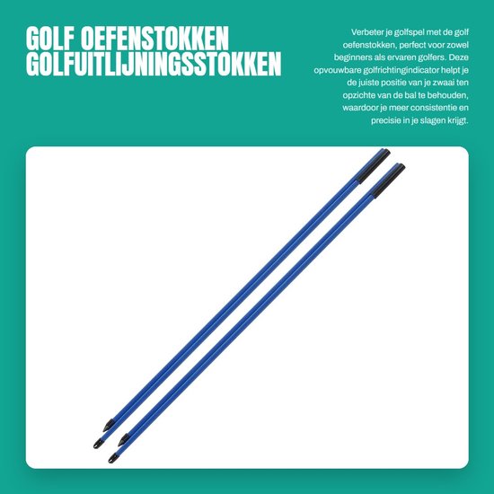Dailygoods- Golfuitlijningsstokken Opvouwbaar - Glasvezel van Dailygoods