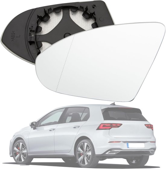 Dailygoods - Linker Spiegelframe voor Golf 7 - Verwarmd Asferisch met Draagplaat