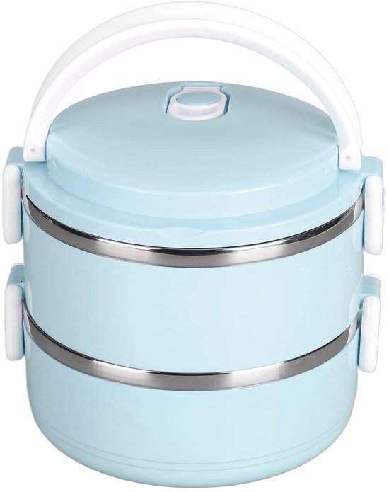Dailygoods- Lunchbox Draagbaar 1400ml - Lunchbox RVS - Thermische Lunchcontainers - Bento Lunchbox - Lunchbox Kinderen - Lunchbox Volwassenen