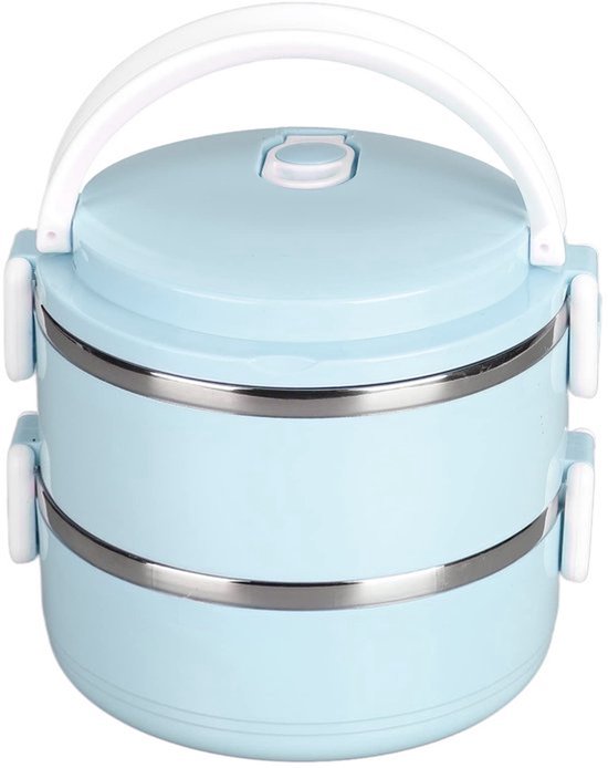 Dailygoods- Lunchbox Draagbaar 1400ml - Lunchbox RVS - Thermische Lunchcontainers