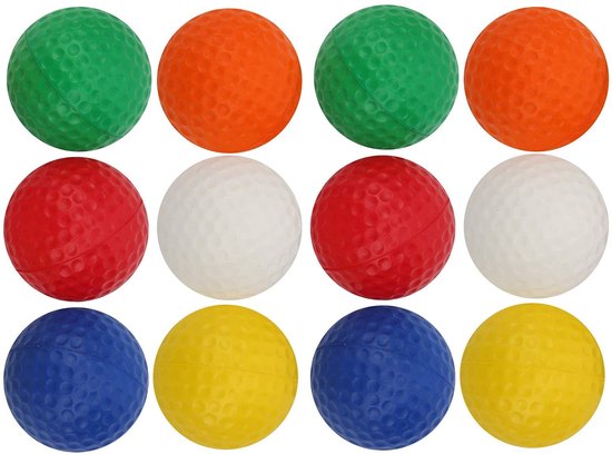 Dailygoods - PU Spons Golfballen Set van 12 Kleur