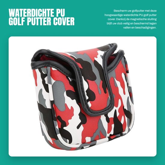Dailygoods- Putter Cover Waterdicht - Golf Club Hoofdafdekking - Magnetische Sluiting - Camouflagepatroon - Dikke Pluche Binnenkant - Compact en Duurzaam - Golfclubhoes van Dailygoods
