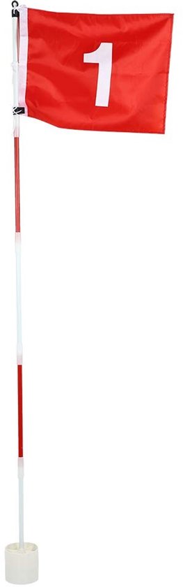 Dailygoods- Putting Green Set Verstelbare Hoogte - Nylon Vlag - Vlaggenmast/Accessoires - Gatenbeker - Duurzaam Materiaal - Lichtgewicht 587 g - Golfaccessoires