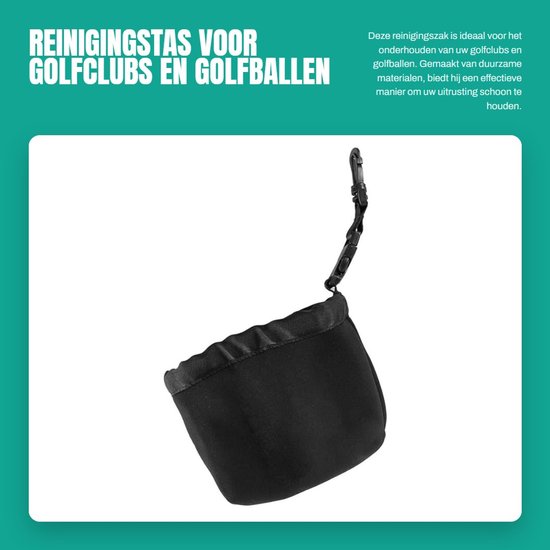 Dailygoods - Reinigingstas voor Golfclubs en Golfballen Afneembare Waszak van Dailygoods