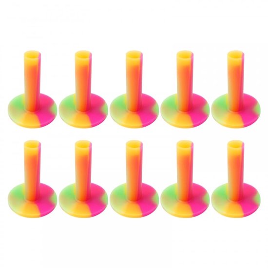Dailygoods- Rubber Tees 10 Stuks - Hoogwaardig Rubber - Duurzaam - Geschikt voor Indoor/Outdoor - Draagbare Grootte - Stabiliteit voor Betere Prestaties - Golftees