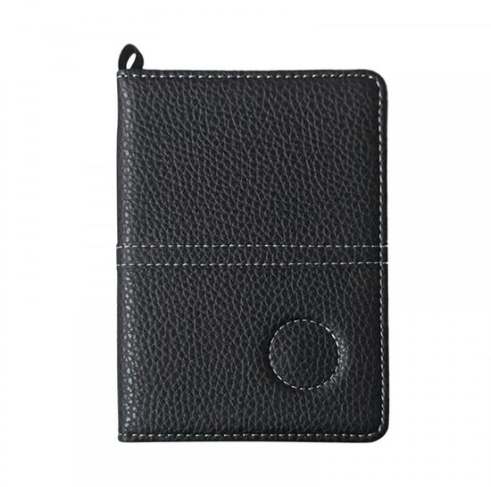 Dailygoods- Scorekaarthouder PU-materiaal - Draagbare Golf Scorecard - Golf Yardage Boekenhouder - Zwart - 16 cm x 11,5 cm - Duurzaam en robuust - Golfscoreboek