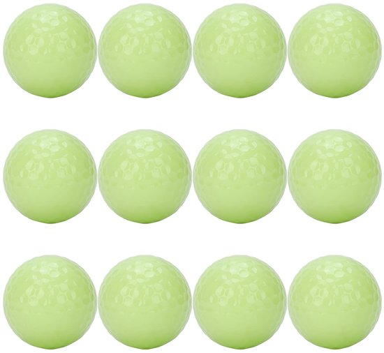 Dailygoods - Set van 12 Glow-in-the-Dark Golfballen voor Nachtelijke Sport