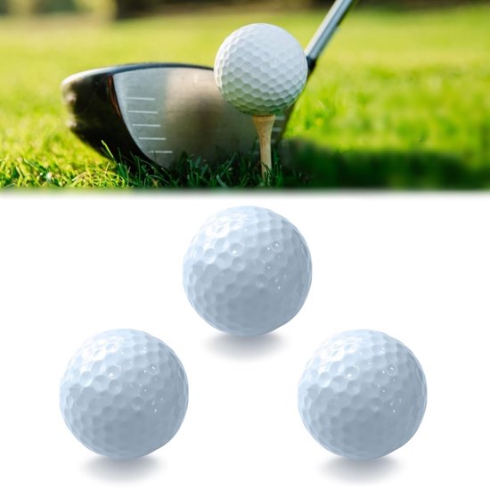 Dailygoods - Set van 3 Hoge Kwaliteit Plastic Golfballen - Oefenmateriaal