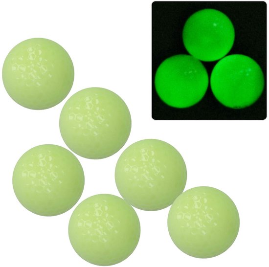 Dailygoods - Set van 6 Lichtgevende Golfballen voor Nachtgolf