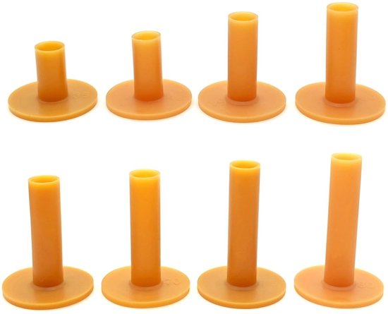 Dailygoods - Set van 8 Golftees van Zacht Rubber in Diverse Maten