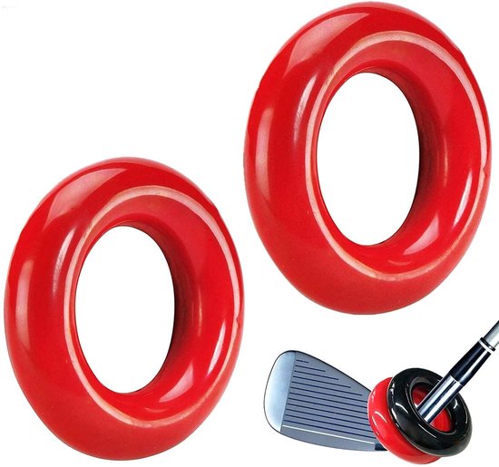 Dailygoods- Swing Ring - 2 Stuks - Gewogen Club - Warm Up Tool - Duurzaam - Metaal - 60mm Buitendiameter - Golfgewicht van Dailygoods