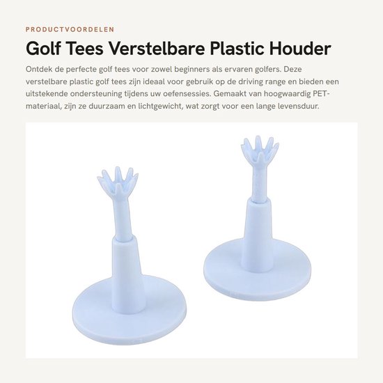 Dailygoods- Tees - Hoogwaardige PET - Verstelbare Tees - Trainingshulpmiddel - Duurzaam - Lichtgewicht - Geschikt voor binnen/buiten - Golftee