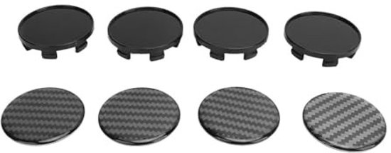 Dailygoods- Wielnaafdop 4 Stuks - Universele Naafdop 54mm - ABS Materiaal - Roestvrijstalen Ring - Duurzaam en Schokbestendig - Naafbescherming