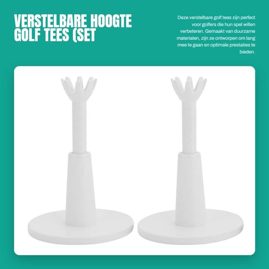 Dailygoody - Golf Tee - Verstelbare Hoogte - Duurzaam en Lichtgewicht - Golf Training - Golf Accessoire - Ideaal voor Driving Range