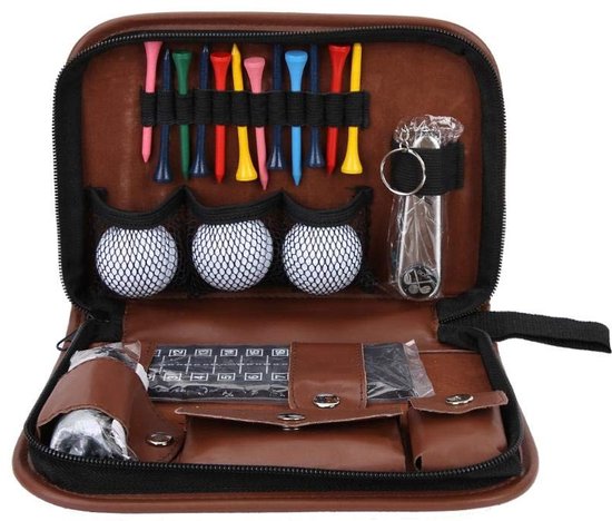 Dailygoody - Golfer Tool Kit Tas - Golfaccessoires - Multifunctioneel en duurzaam - Bruin - Geschikt voor mannen en vrouwen - Perfect voor golfers