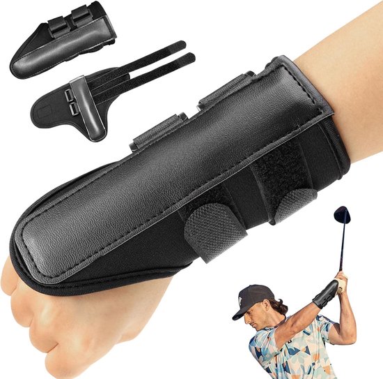 Daity 2-delige golfswing-assistentieset – golfpolsbandjes, zeer effectieve swingcorrectietrainer, hulpmiddel voor houdingscorrectie, speciaal ontworpen voor beginnende golfers (zwart)