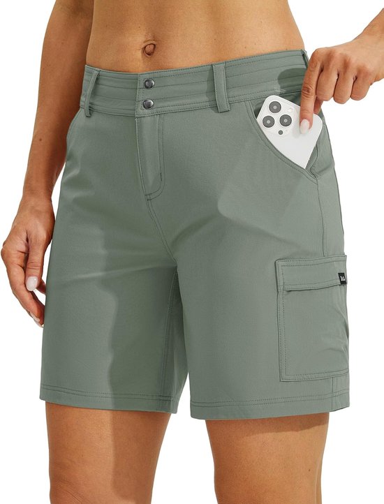 Dames golf wandelshorts 7 inch - sneldrogend - lichte stretch - ideaal voor outdoor - SnelShoppen