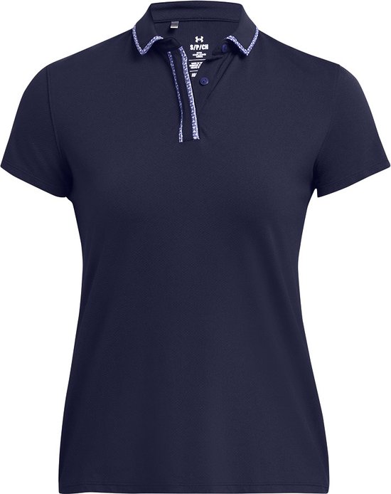 Dames Golfpolo Under Armour Iso-Chill SS Midnight Navy van DAM
