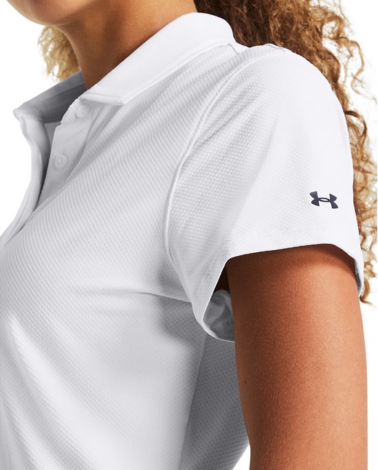 Dames Golfpolo Under Armour Iso-Chill SS Wit van DAM
