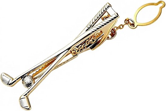 Dassenclip voor heren - tweekleurig - metalen golfbal - stijlvolle dashouder voor bruiloft - ServiceTopper