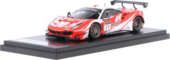 De 1:43 Diecast Modelauto van de Ferrari 488 GT3 Evo Kessel Racing #11 van de 24H Spa 2021. De coureurs waren T. Kohmann / F. Zollo / G. Roda en D. Fumanelli. De fabrikant van het schaalmodel is Looksmart. van Looksmart