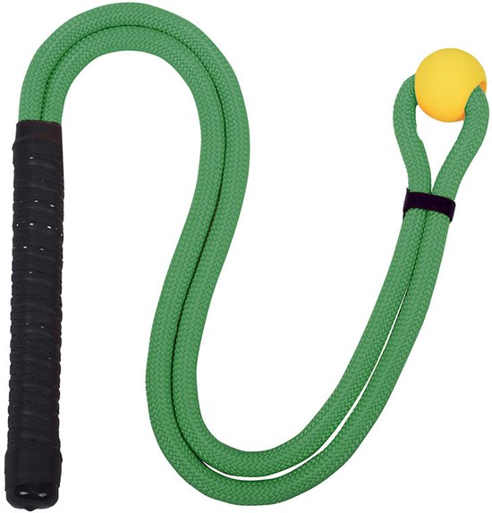 De Green Golf Rope Swing Trainer is een professioneel trainingshulpmiddel dat is ontworpen om de swingsnelheid, het ritme, de flexibiliteit en de kracht te verbeteren. Geschikt voor warming-ups en oefeningen, van Merkloos