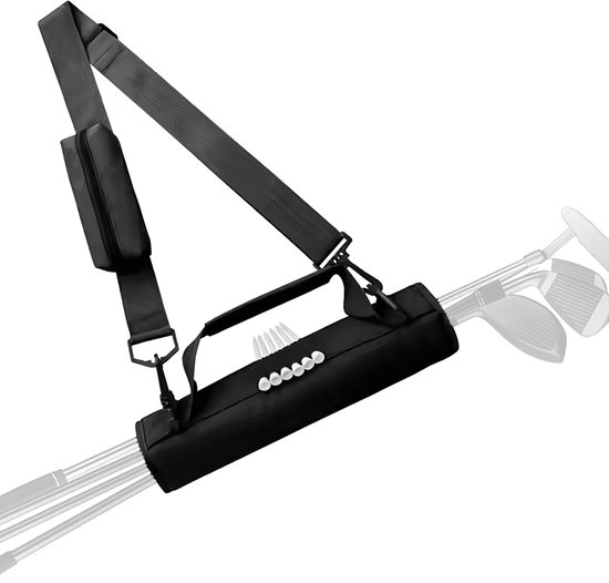 Decato Wrap-around Range Golftas | Fiets- & scooter-vriendelijk | Ruimte voor wel 4 clubs | Ritsvak voor ballen | Stevig klittenband | Inclusief 6 bamboe tees