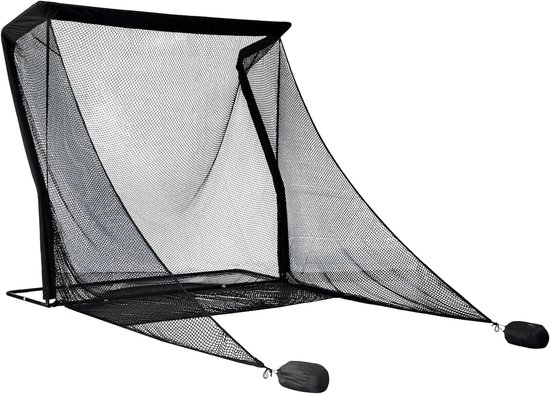 Deluxe Home Driving golfnet - supersterk net, 2,5 m (8,2 ft) x 2,5 m (8,2 ft) x 3,84 m (12,5 ft), zwart