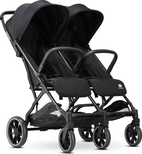 Deryan Luxe Rolo X2 XL Dubbele Buggy - Duo Buggy - Zwart van Deryan