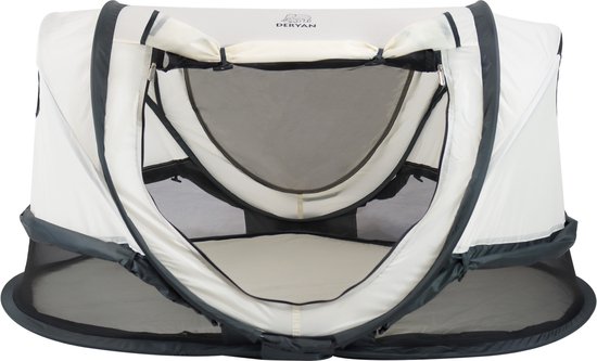Deryan Shane Luxe 2024 Campingbedje - Baby tent - Anti-UV 50+ - Peuterbed - Cream van Deryan