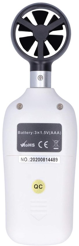 Digitale Anemometer - Windmeter - Luchtstroom Meten - Hoog Nauwkeurig - 0.4-30.0 m/s - Zwart