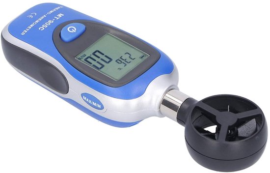 Digitale Anemometer - Windmeter - Windmeting Buiten - Helder LCD Scherm - 08-300 M/S - Zwart Grijs