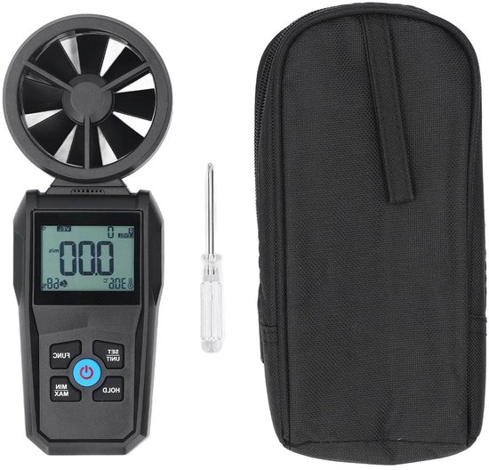 Digitale Anemometer - Windsnelheid Meter - Luchtstroom Meten - Hoge Nauwkeurigheid - 180 Graden Rotatie - Grijs