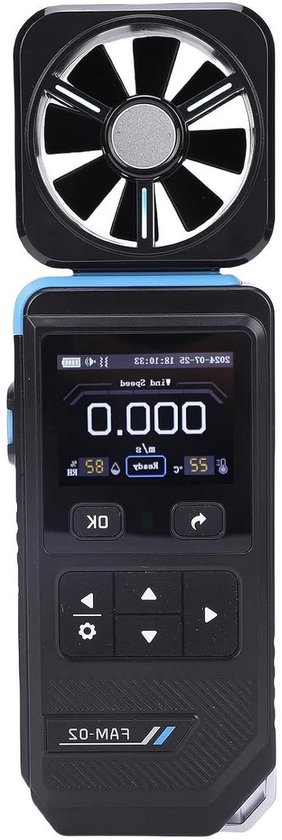 Digitale Anemometer - Windsnelheidsmeter Windmeter - Buitenactiviteiten Meten - Hoge Precisie Meting - 0-30.0 m/s - Zwart