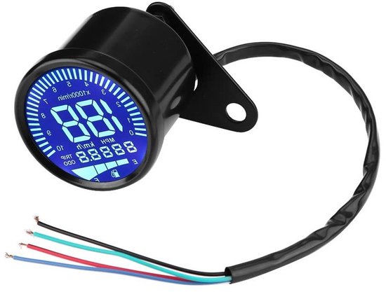 Digitale Motorrij Speedometer en Odometer 66mm - Universele Tachometer voor Nauwkeurige Snelheidsmeting en Kilometerregistratie