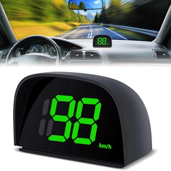 Digitale Snelheidsmeter voor Auto, Universeel HUD Head Up Display, Snelheidsmeter voor Motorfiets en Fiets