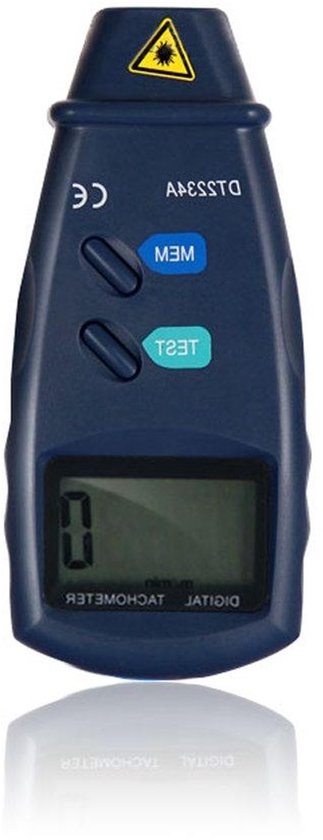 Digitale Toerentalmeter - RPM Meter Contactloos - Motor Snelheid Meten - Groot Meetbereik - 99999 tpm - Grijs