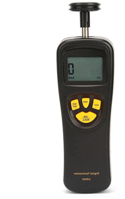 Digitale Toerenteller - Rotatiemeter Windmeter - Nauwkeurig Meten - LCD Achtergrondverlichting - 05-19999 RPM - Grijs