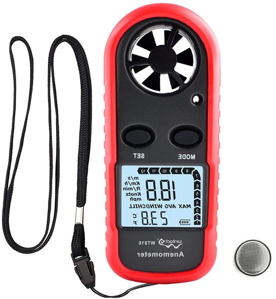 Digitale Windmeter - Lucht Snelheidmeter - Buiten Meten - Temperatuur Weergave - 0.3-30m/s - Zwart