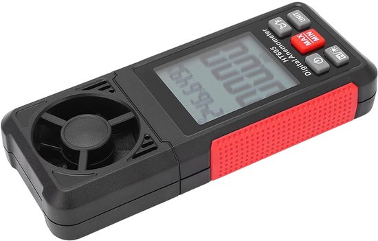 Digitale Windsnelheidsmeter - Anemometer LCD - Wind Meten - Max Min Avg Functie - 0-30 M/S - Zwart