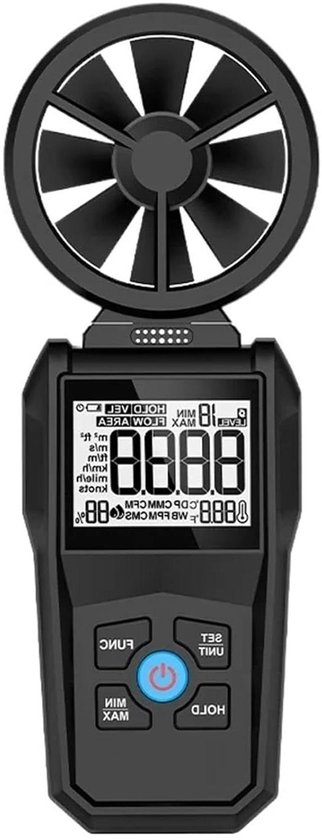 Digitale Windsnelheidsmeter - Anemometer Luchtsnelheid - Meten Windkracht - Handheld LCD Display - 50 g - AM610