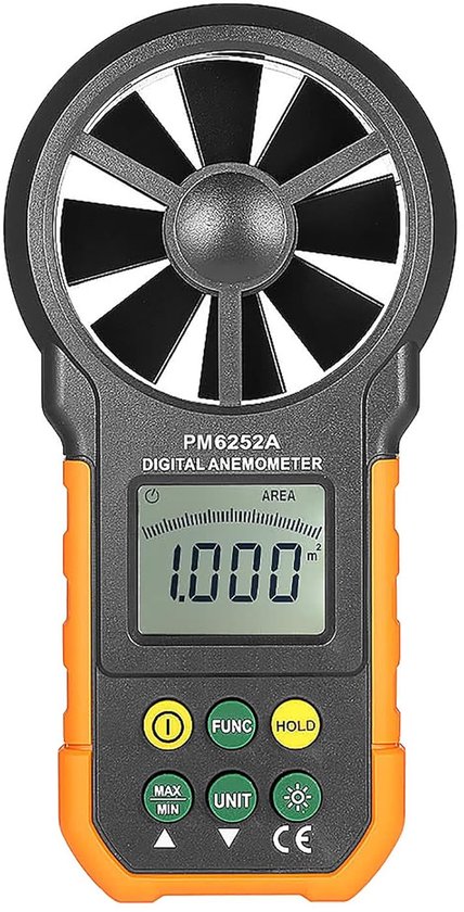 Digitale Windsnelheidsmeter - Luchtvolumemeter Anemometer - Weer Meten - Meerdere Eenheden - 168 x 83 x 4 cm - Zwart