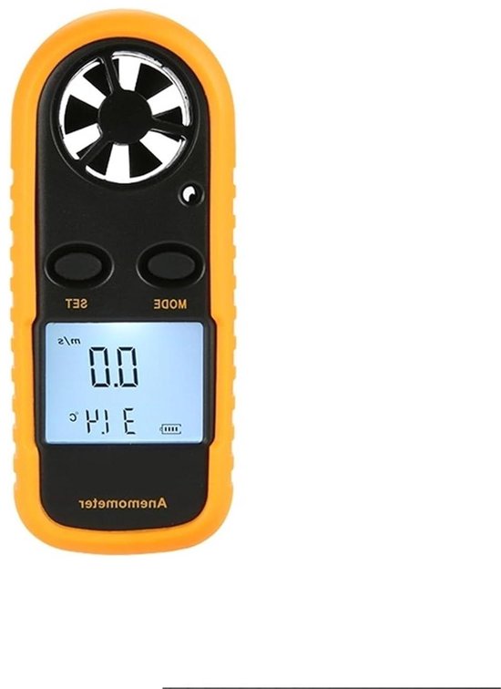 Digitale Windsnelheidsmeter - Zak Anemometer Luchtstroommeter - Windmeting Analyseren - Ingebouwd Kompas Achtergrondverlichting - 30 m/s - Zwart