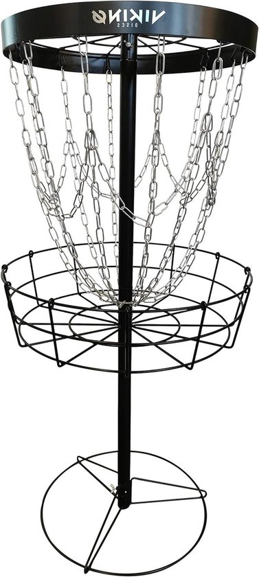 Disc Golf Mand - Oefen Basket - Putting Oefenen - Effectieve Ketens - 130 cm Hoog - Zwart