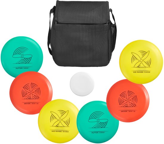 Discgolfset, 6-Delige Flying Disc-Collectie voor Beginners, Startpakket met Putter, Middenklasse, Driver, Minimarker En Draagbare Rugzak voor Buitenactiviteiten In De Achtertuin, Op Het Gazon, Op Het Strand Of In Het Park
