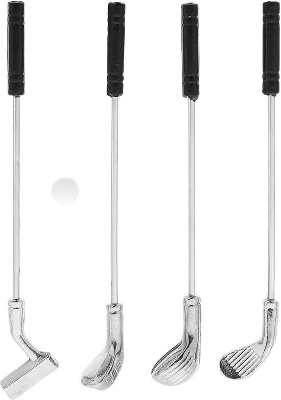 Dollhouse Miniature Golf Set - Miniature Model Golf Club - Mini Golf Clubs voor Kinderen - 1:12 Poppenhuis Speelgoed Meubel Accessoires van Merkloos