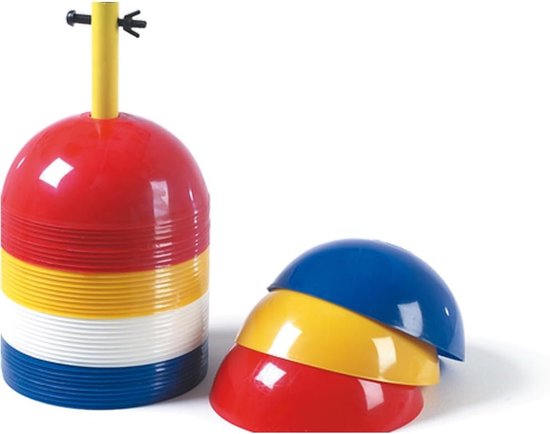 Dome Markers - Trainingsschijven - Sport Training - Flexibel Materiaal - 40 Stuks - Assorti