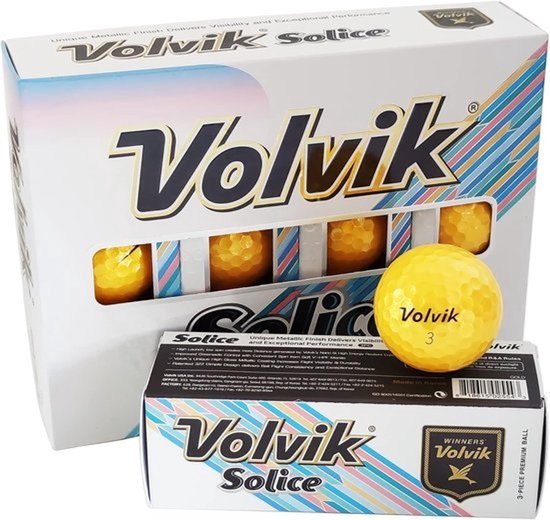 Doos met 12 Golfballen | Gouden kleur | Afstand en controle