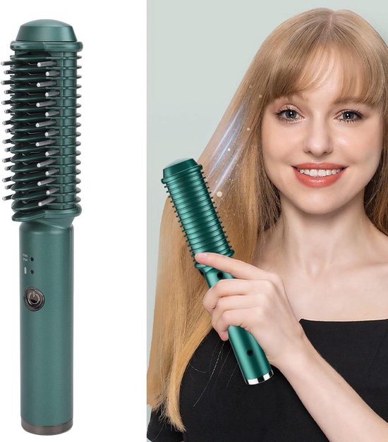 Draadloze Stijltang en Krulborstel - Gelijkmatig en Snel Opwarmen - USB Oplaadbaar - Haarstylingtool van Stylelux