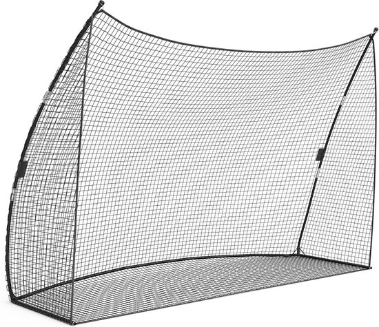 Draagbaar golf oefennet 305x93x217 cm, ijzeren en duurzaam PE-gaas slagnet, eenvoudig te monteren voor swingtraining binnen en buiten.